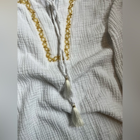 Bundle of two JM Collection Tan and White Tunic Top - Picture 6 of 11